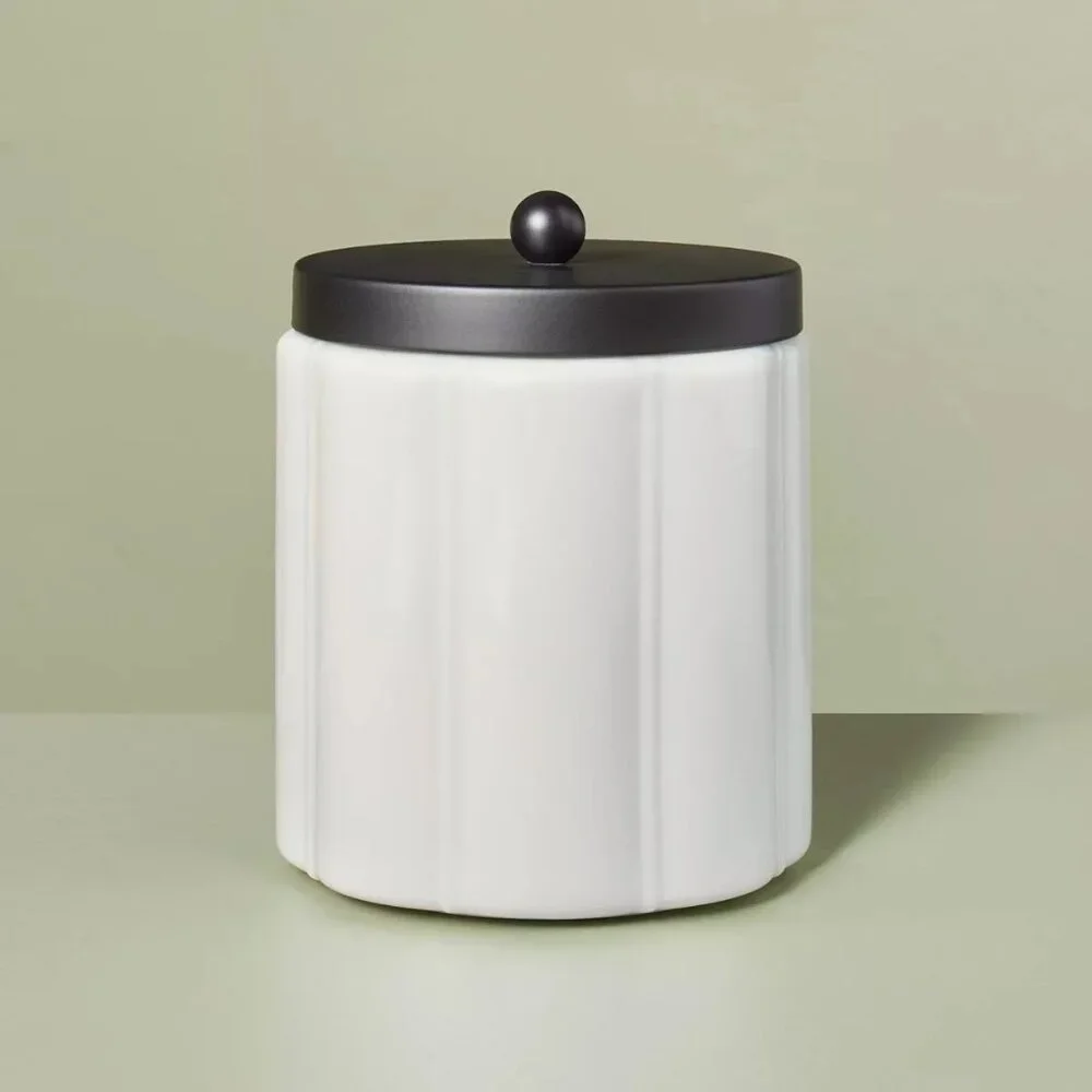 Milk Glass Bath Canister, Large Scalloped – Hearth & Hand Magnolia, Target 2023